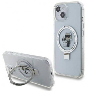 Чохол Karl Lagerfeld Ring Stand Karl &amp; Choupettte для iPhone 15|14|13 White with MagSafe (KLHMP14SHMRSKCH)
